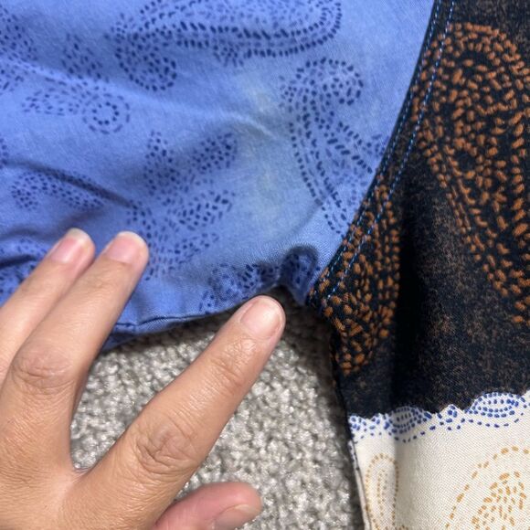 Wrangler Horse Print Vintage Western Snap Button Long Sleeve Top Size Medium - Picture 6 of 12